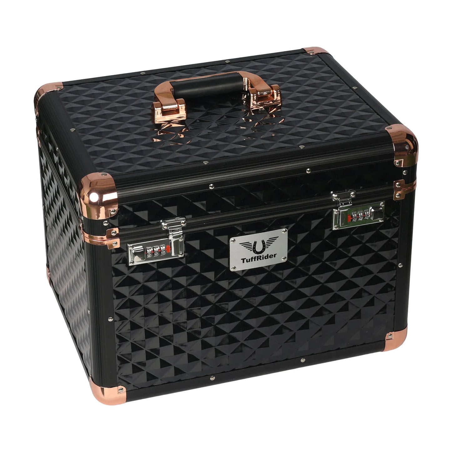 TuffRider Aluminium Diamond Grooming Box-Black
