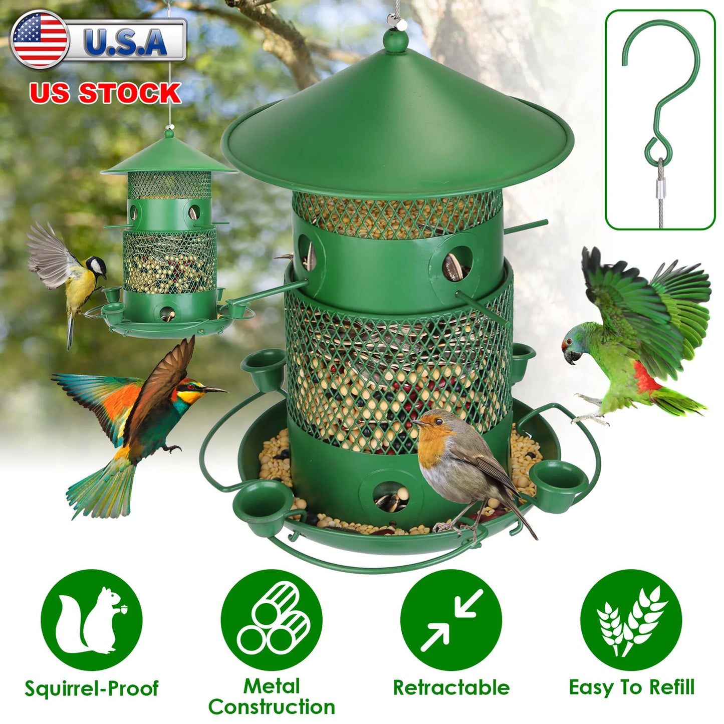 Wild Bird Feeder Squirrel-Proof