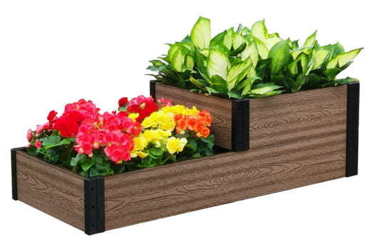 Terraced Roadside Garden Bed 48"/24" L x 21" W x 7"/14" H